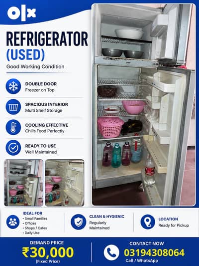 Reliable Haier Double Door Fridge - Working Perfect!