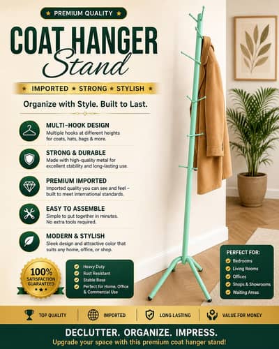  Premium Quality Coat Hanger Stand Available 
