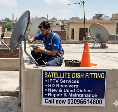 IPTV HD dish antenna sell service installation tv 03096614600