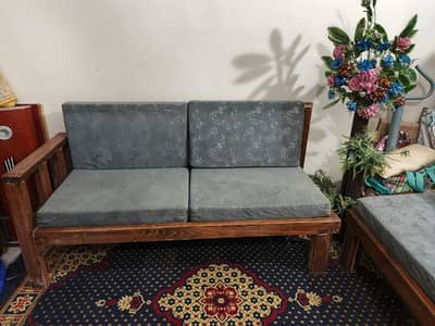 5 Seater L Shape Sofa Pure Heavy Wood