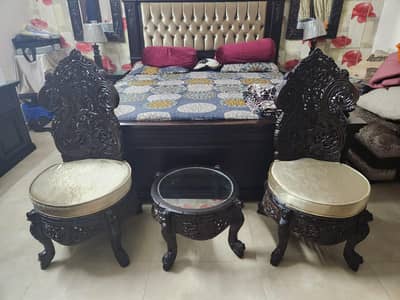 Chinioti Wooden Chair Set With Table