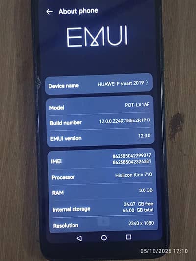 Huawei P Smart model urgent sale.