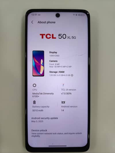 TCL 50xl 5G (6GB+128GB)