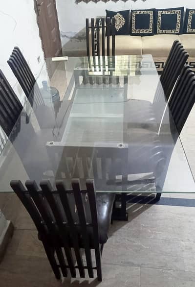 6 Chairs Dining Table Set | Strong Wooden Dining