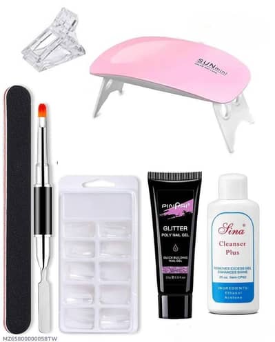 Premium UV nail lump and Glitter gel kit for women's