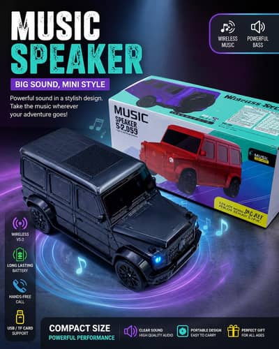 X707 Car Shape Bluetooth Speaker – Heavy Bass