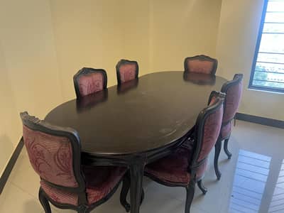 Teak wood dining table