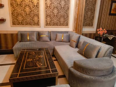 sofa with table
