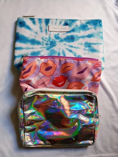Stylish Makeup and Cosmetic Pouches Bundle - Travel Bags