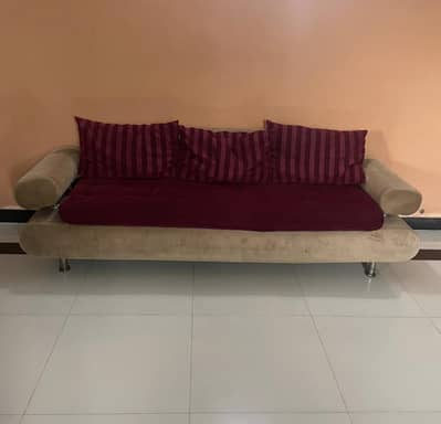Three Seater Sofas, Computer Table and Book Shelf