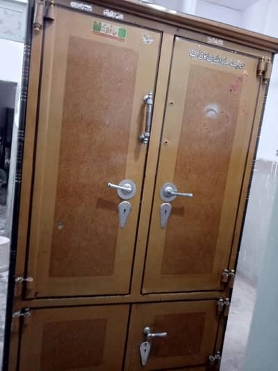 large size brown steel almari