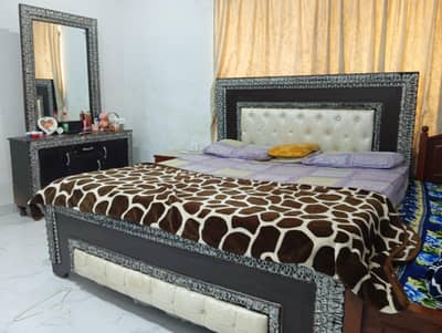 Double bed with side tables and dressing available for sale