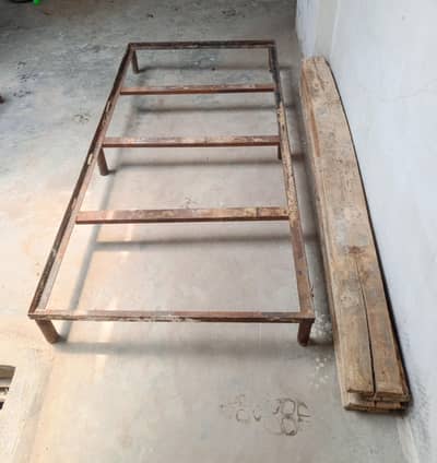 02 Heavy Duty Iron Racks with Wooden Planks for Shop & Warehouse