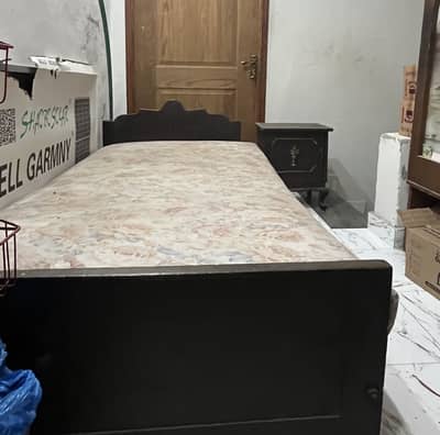 Single bed + sidetable +foam for sale