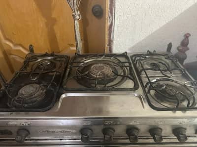 5 burner cooking range