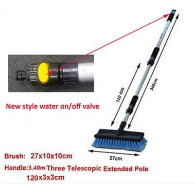 Solar Panel Wash Clean Brush 12 Feet Telescopic Bursh Burash Borash
