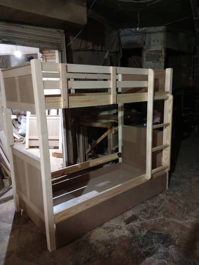 Pure Wooden Bunk Bed