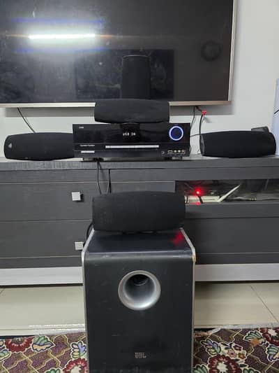 JBL speakers and Harmon Kardon amplifier