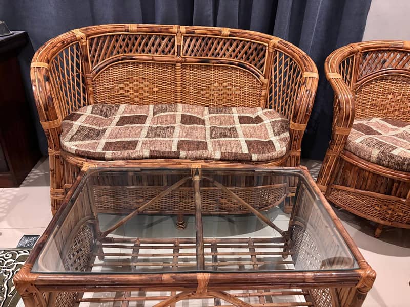 cane sofa set 0