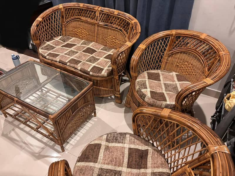 cane sofa set 1