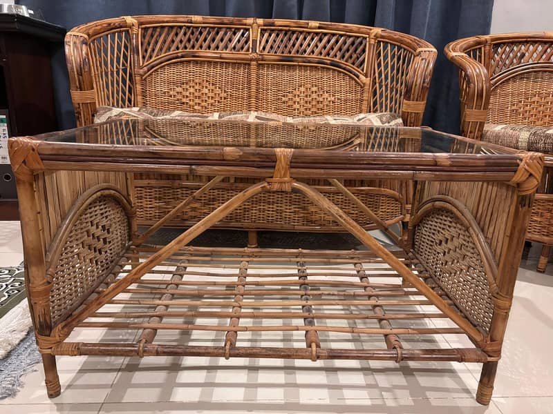 cane sofa set 3