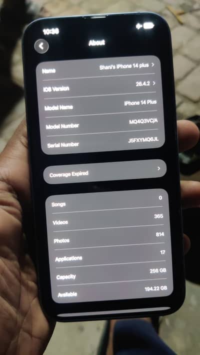 Iphone 14 plus 256 gb Factory unlock non pta