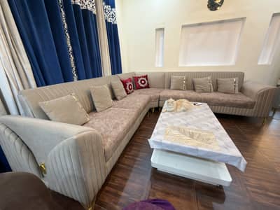 L SHAPED 7 SEATER SOFA
