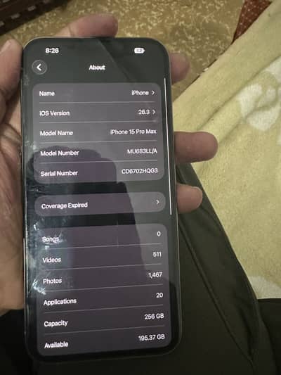 Device 15 pro Max condition very good Zada use Nahin Kiya
