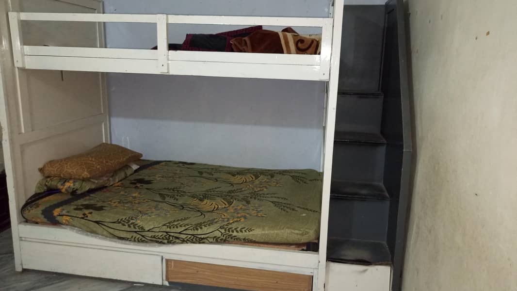 Solid wooden big sized bunk bed 0