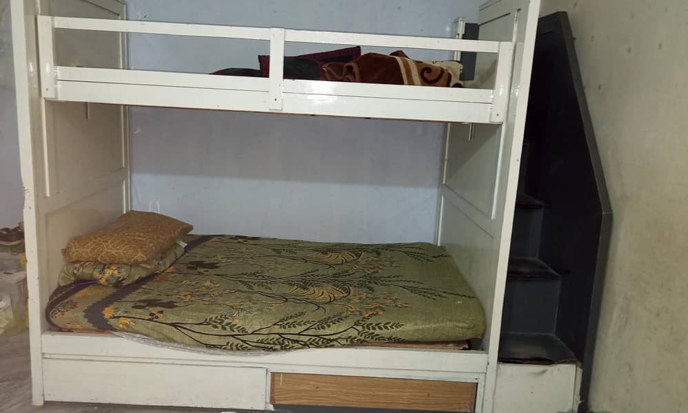 Solid wooden big sized bunk bed 1