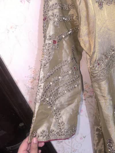 Golden Embroidered Silk Maxy