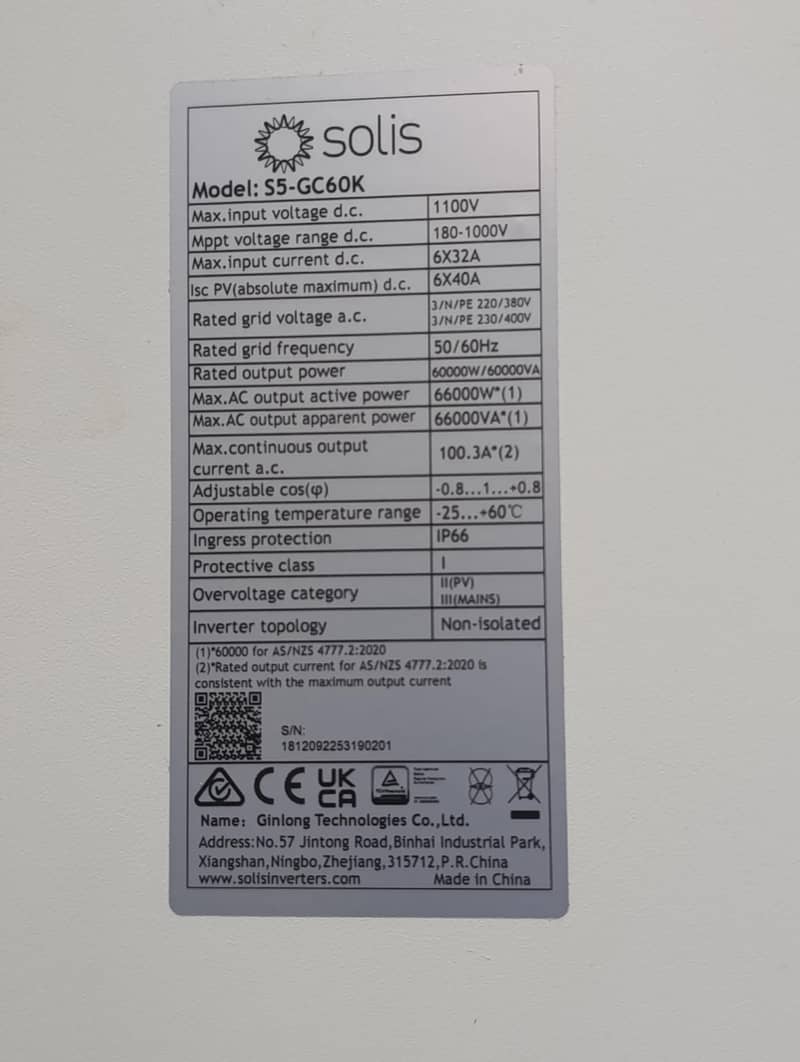Solis 60KW 1