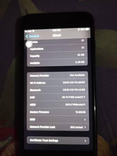 iPhone 7 plus jv phone ha 32/Gp jv water   pack condition lbrand new