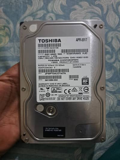 TOSHIBA 1tb harddisk