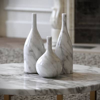 Marble vase and decor pieces