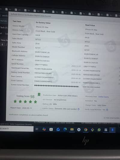 Iphone xs max (dual pta approved)