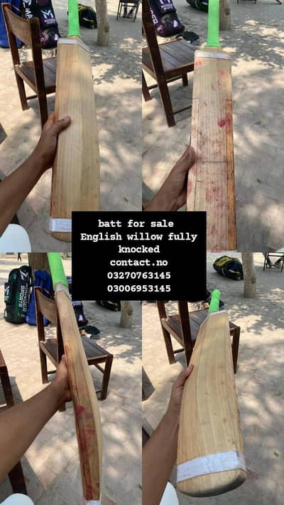 English willow hard ball bat fully knocked
