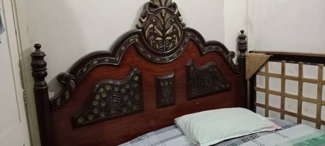 King size pure wooden bed