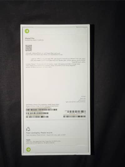 Iphone 17 pro Non PTA USA model and Factory Unlock and box pack