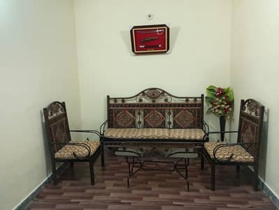 iron made sofa set with mirror table