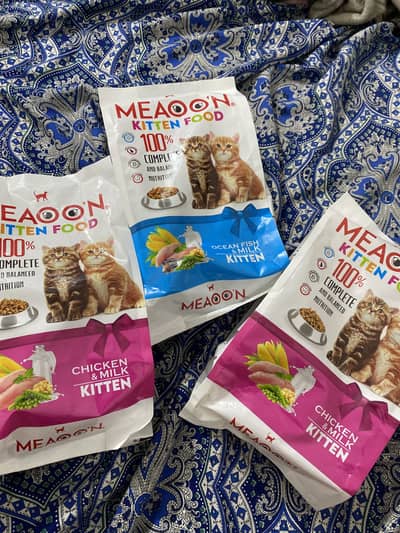 3 packets of cat food for sale!! 1.2 kg