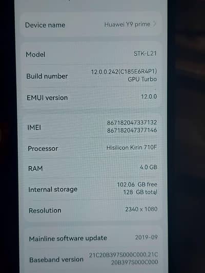 Huawei Y9 Prime  03008810009