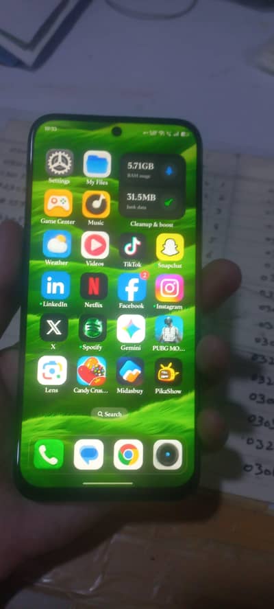 realme c85 8+16 256gb 10 months warranty  hai 10/10 condition