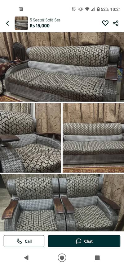 5 seater sofa set good condition meet Sunday only. . . . . .
