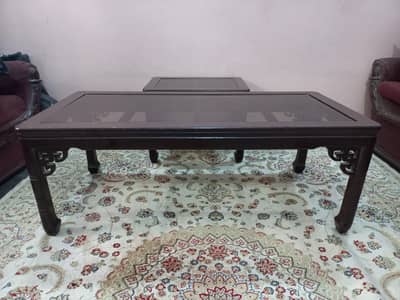 Premium Pure Sheesham Center Table & 2 Side Tables