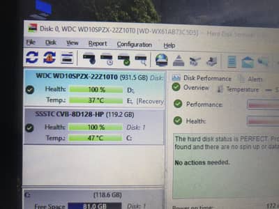1tb hard 100%heath
