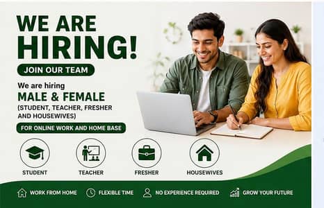 we are hiring male and female on urgent bases