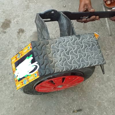 Electric or manual bike's side tyres with red aloy rim
