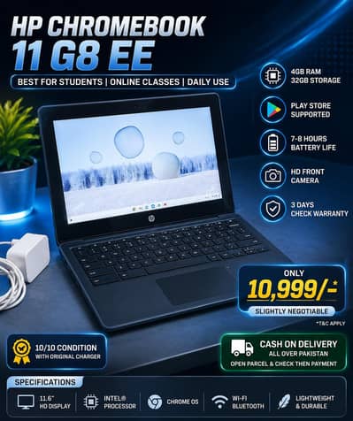 HP Chromebook 11 G8 EE 10 by 10 condition Student deals 