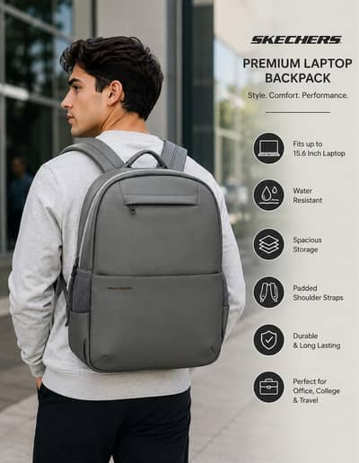 Skechers premium Waterproof Laptop Backpack | office and college bag